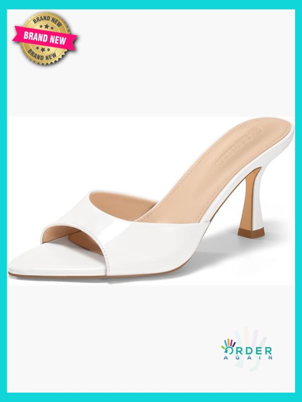Pointed Peep Toe High Heel Mules Slip On Patent Leather Dress Sandals Elegant